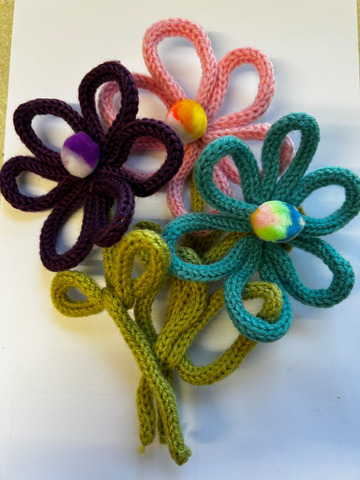 French knitted flowers