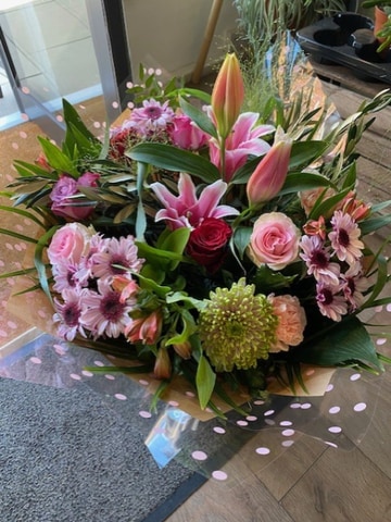 Pink hand tied