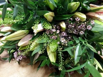 Scented lily hand tied bouquet