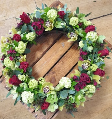 Red and green wreath