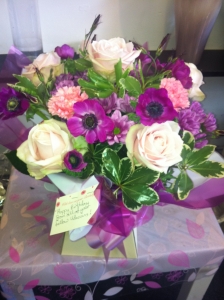 Flowers in gift box