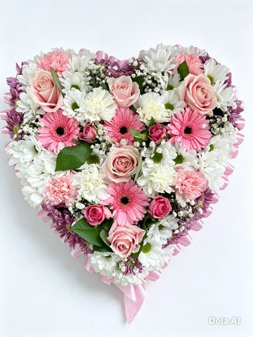 Pink heart tribute