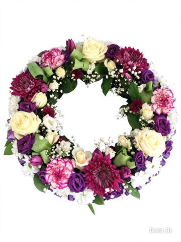 Purple harmony wreath
