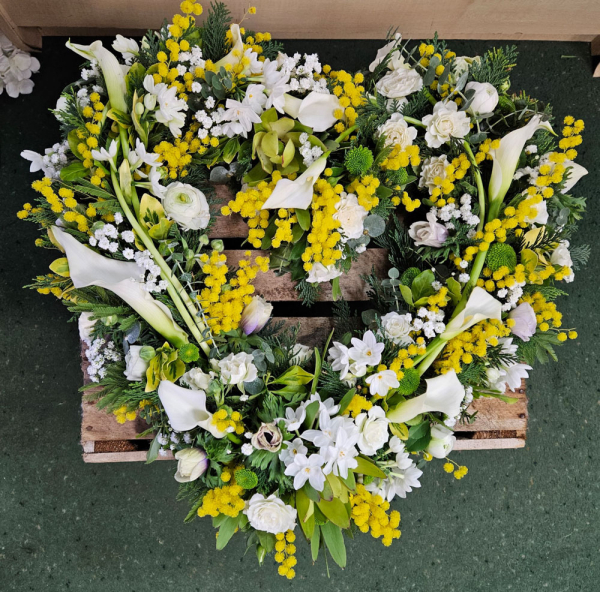 Yellow-white open heart