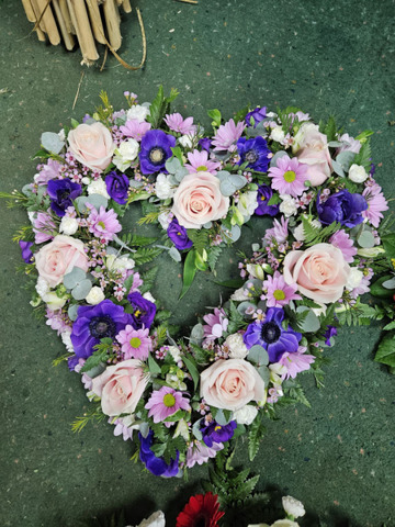 Pink-purple open heart