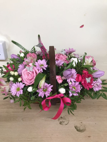 Floral charm basket