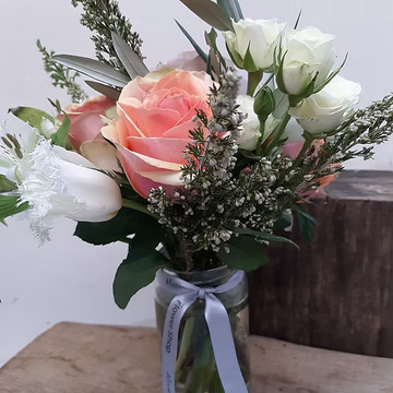 Jam jar posy