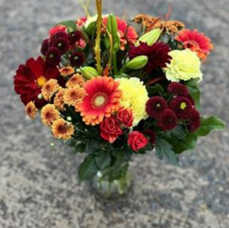 Autumn vase arrangement
