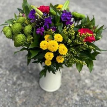 Vibrant jug arrangement