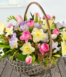 Pretty spring basket
