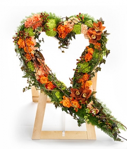 Orange swinging heart