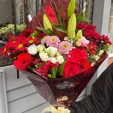 Valentines florist choice bouquet with red rose
