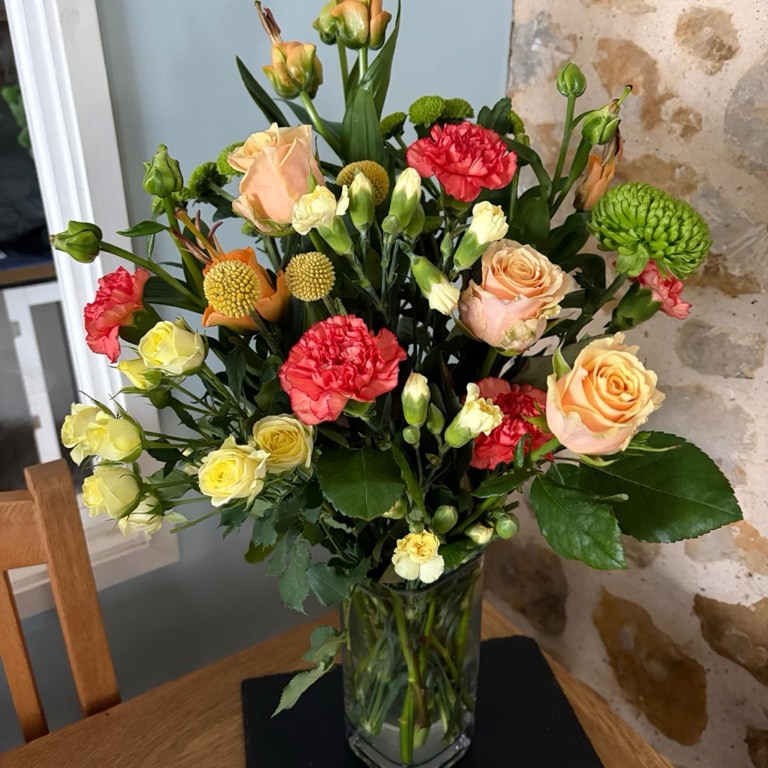 Seasonal florists choice in vase