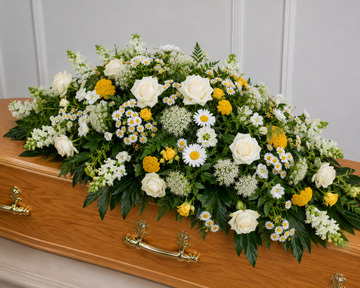 Yellow and white spray