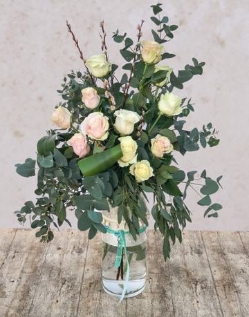 Tiffany rose vase