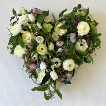 Funeral tribute heart