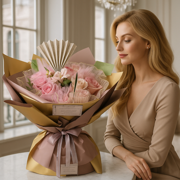 Chic pink bloom bouquet