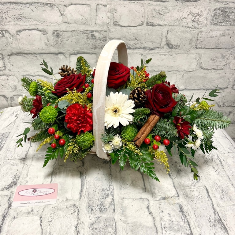 Festive xmas basket