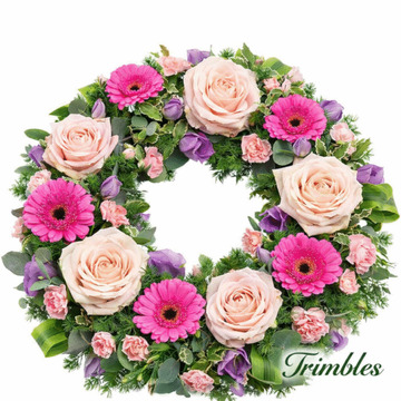 Rose-gerbera wreath