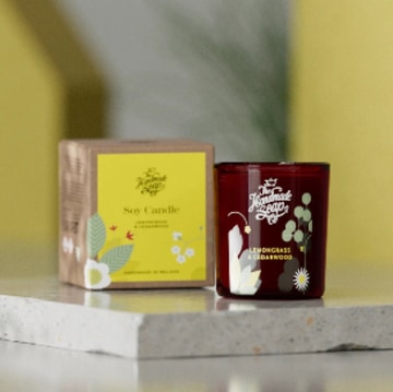 Scented soy candle-lemongrass-cedarwood-210g