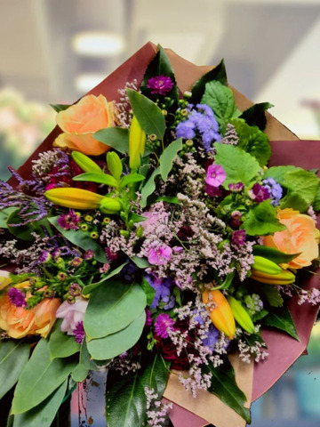 Red forest hand-tied