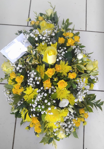 Sunshine funeral spray