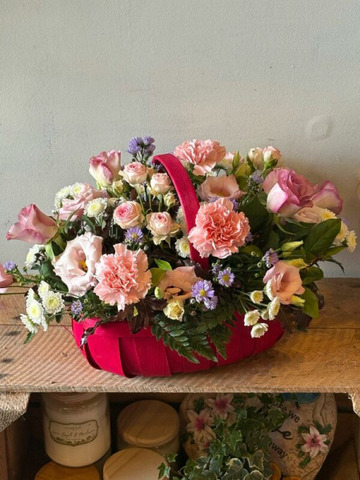Pretty in pink basket