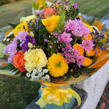 Golden glow bouquet