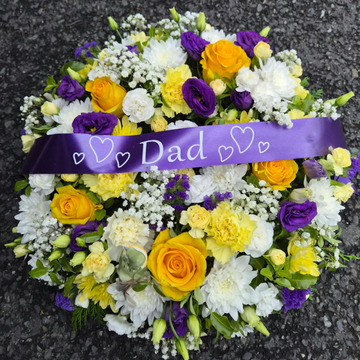 Yellow-purple dad posy