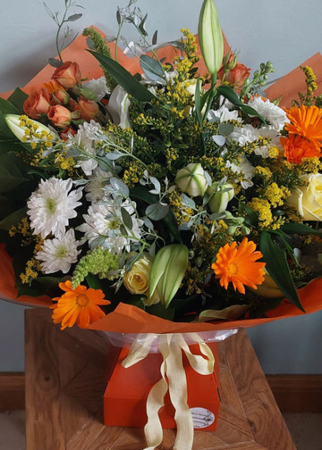 Orange sunshine bouquet