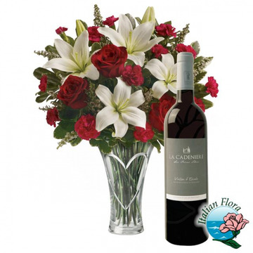 Red and white package