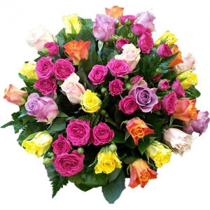 Bouquet-mixed-roses