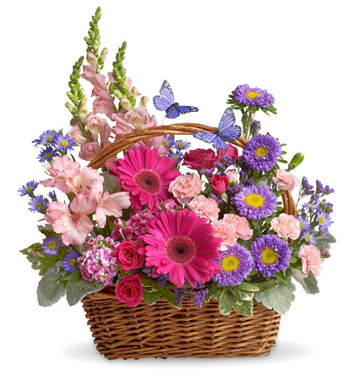 Basket of blooms deluxe