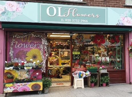 Image of O L Flowers shop front