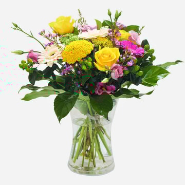 The happy vase bright floral arrangement with yellow and pink flowers in a glass vase the happy vase bright floral arrangement with yellow and pink flowers in a glass vase the happy vase bright floral arrangement with yellow and pink flowers in a glass va