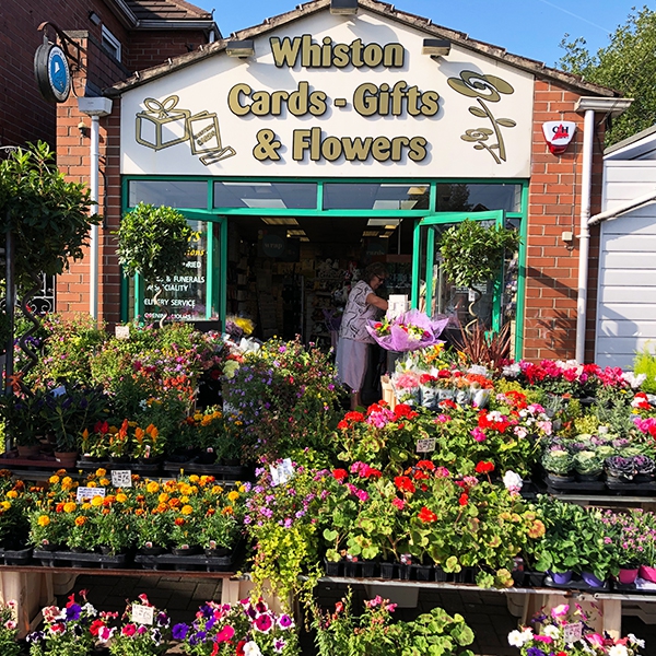 Image of Whiston Cards Gifts and Flowers shop front